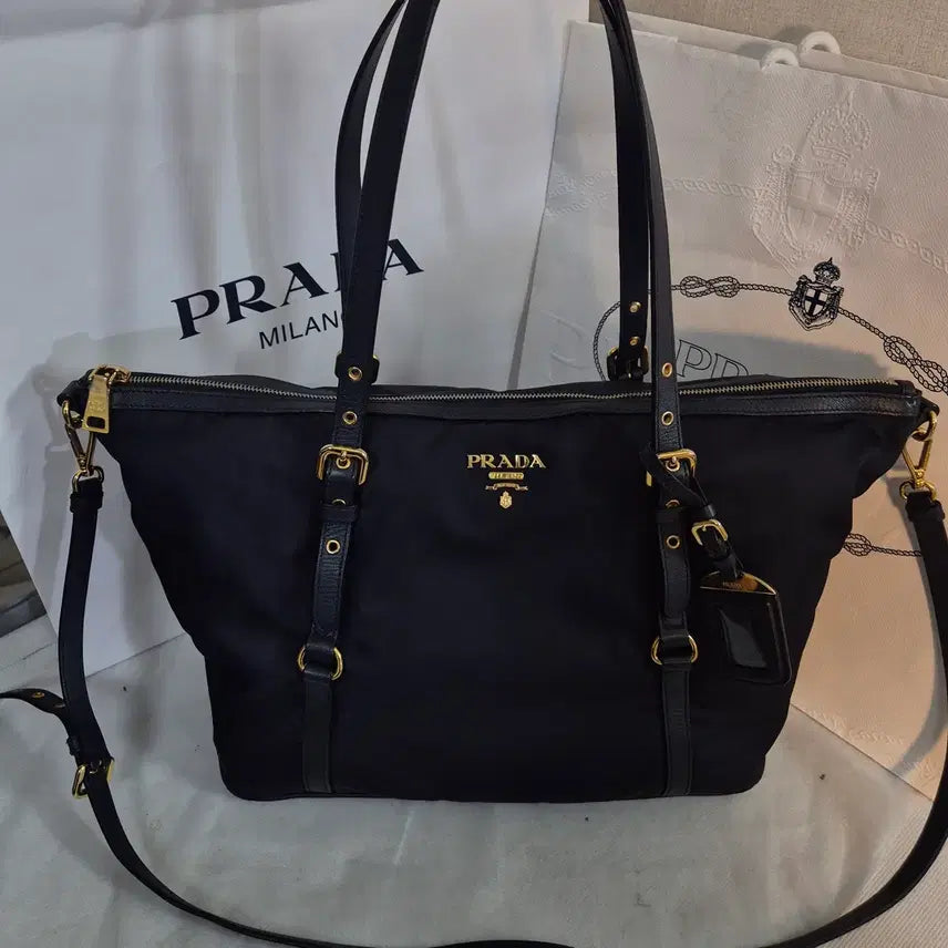 [BUNJANG] Prada Tessuto Pouch Pocono Shoulder Bag 2-Way Bag / [프라다] 테수토 포코노 숄더백 투웨이백