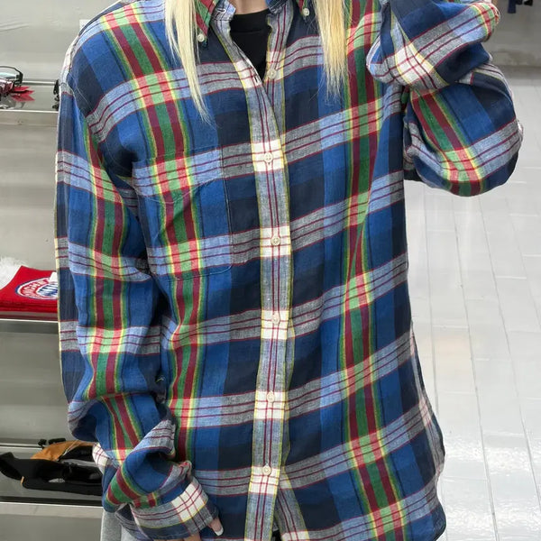 [BUNJANG] Polo Ralph Lauren Multicolor Check Pocket Shirt / (M) 폴로 멀티 컬러 체크 포켓 셔츠