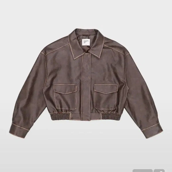 [BUNJANG] 8Seconds Leather Jacket Brown M / 에잇세컨즈 레더자켓 m