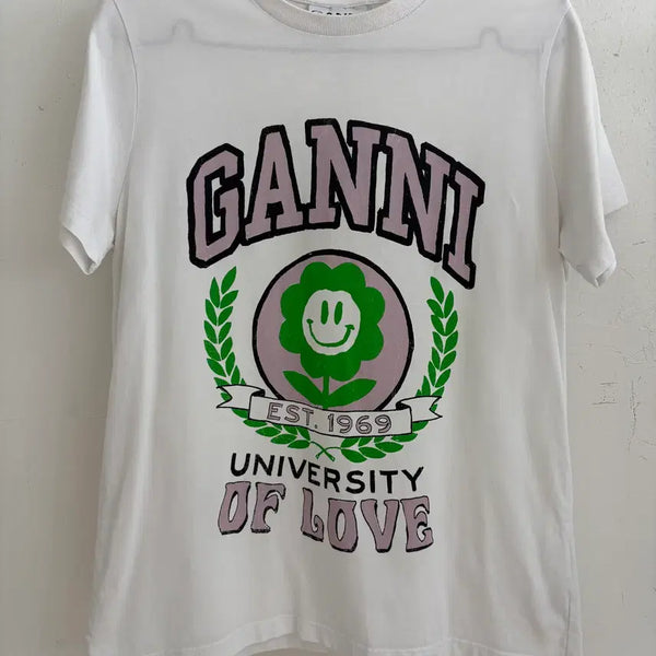 [BUNJANG] Ganni 2022 Short Sleeve T-shirt White XS / 가니 2022 반팔 티셔츠