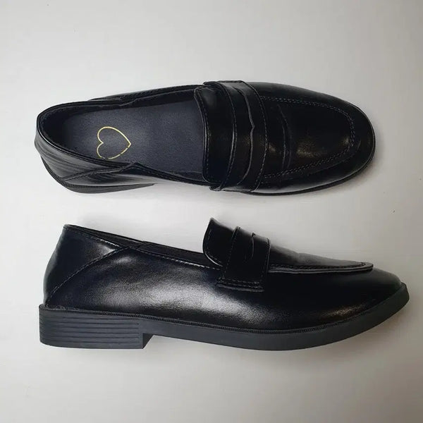 [BUNJANG] Black Heart Logo Loafers / 블랙 하트 로퍼 240mm
