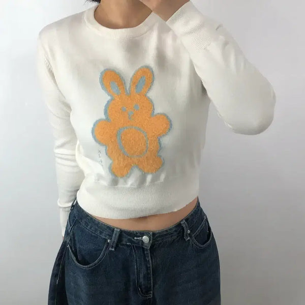 [BUNJANG] Kirsh Bunny White Knit / [1] 키르시 버니 화이트 니트