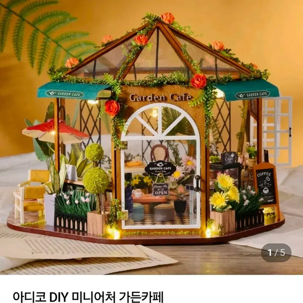[BUNJANG] DIY Miniature Garden Cafe & Teahouse / DIY 미니어처 가든 카페 찻집
