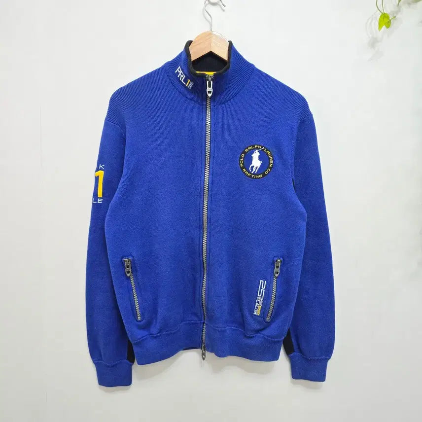[BUNJANG] Polo Ralph Lauren Big Pony Racing Knit Zip-Up Sweater / 폴로 랄프로렌  빅포니 레이싱  니트 집업