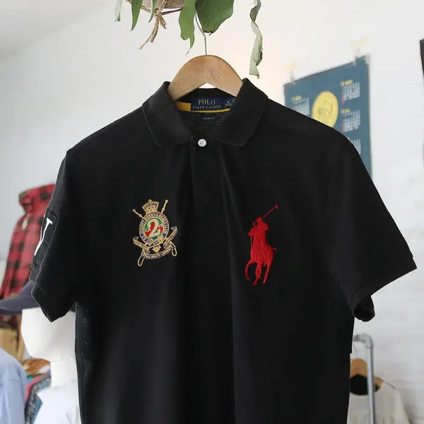 [BUNJANG] Polo Ralph Lauren Chief Keef Big Pony Rugby T-Shirt / (착용컷) 폴로 랄프로렌 치프키프 빅포니 럭비 반팔 카라 티셔츠