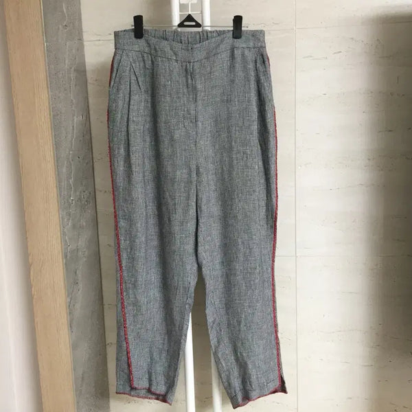 [BUNJANG] Son Jung Wan Linen Pants / 손정완 배색 라인 린넨 팬츠 27