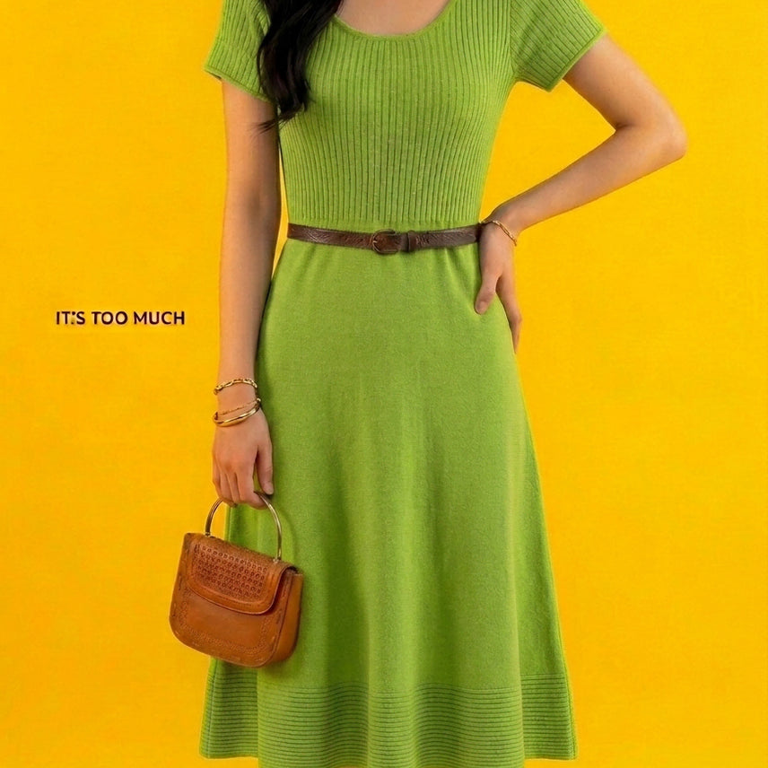 [BUNJANG] Vintage Knit Mini Dress / Q1391 미니원피스 여성롱원피스 반팔원피스 나시원피스 빈티지샵 여자니트원피스