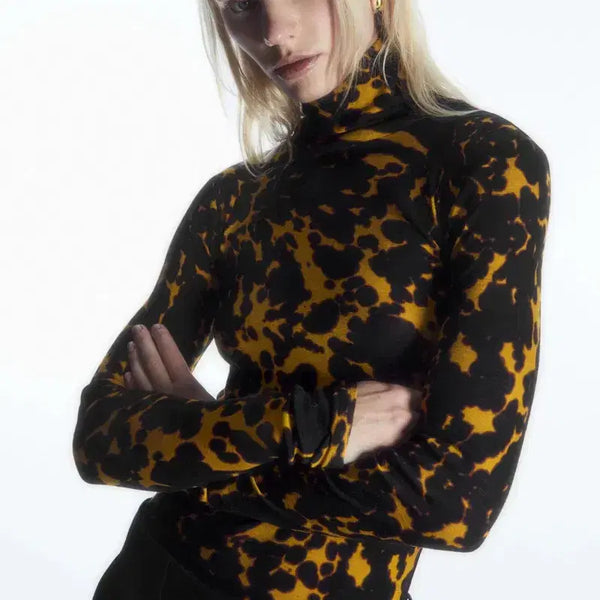 [BUNJANG] COS Leopard Turtleneck / 코스 레오파드 터틀넥