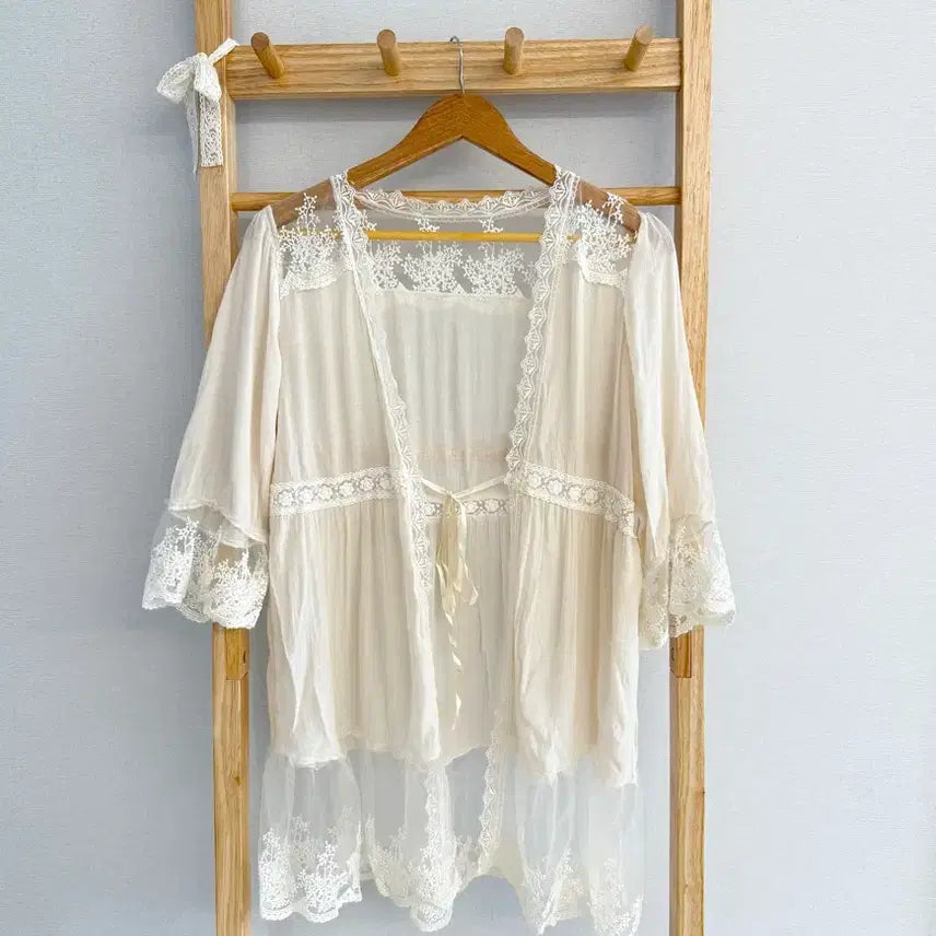 [BUNJANG] See-through Lace Cardigan / 시스루 레이스 가디건
