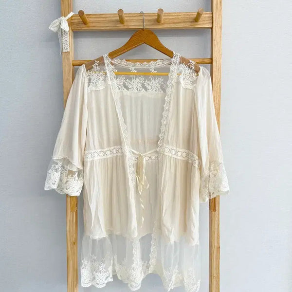 [BUNJANG] See-through Lace Cardigan / 시스루 레이스 가디건