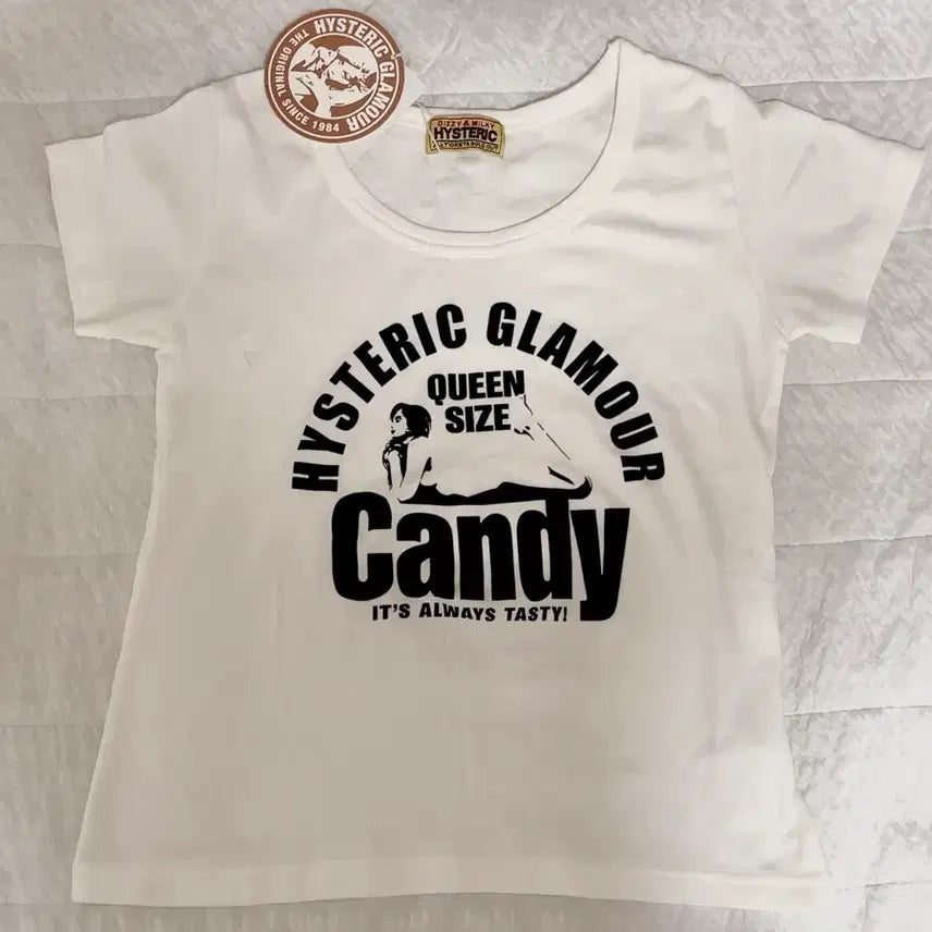 [BUNJANG] Hysteric Glamour Candy T-Shirt Women's Free Size / 히스테릭글래머 캔디 반팔티 새상품 여성 free
