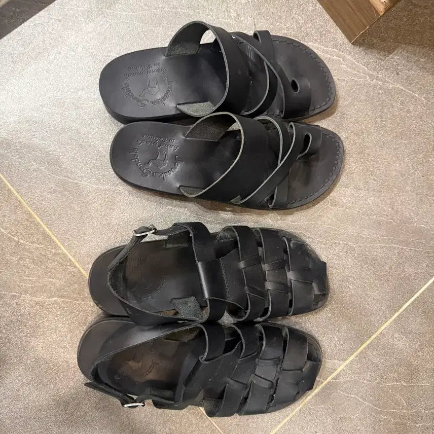 [BUNJANG] Jerusalem Sandals The Good Shepherd Black & Michael Black (280) / 예루살렘 샌들 8 더굿셰퍼드 블랙, 1041 미카엘 블랙 280 일괄판매