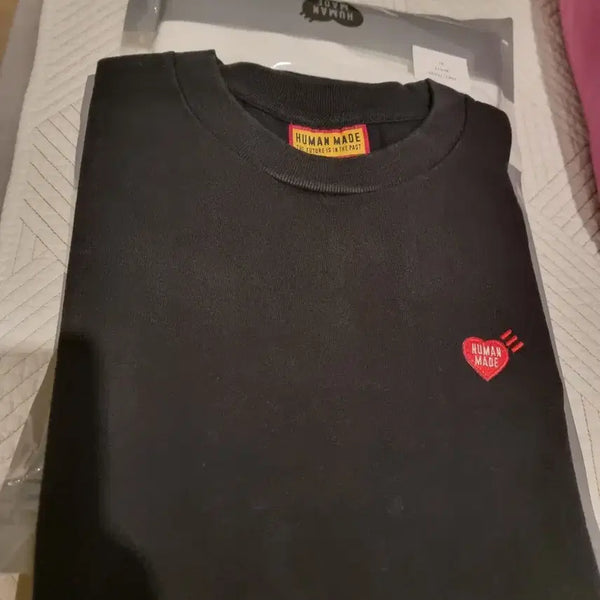 [BUNJANG] Human Made Heart Logo Black T-Shirt (S) / 휴먼메이드 HUMAN MADE