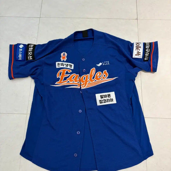 [BUNJANG] Hanwha Eagles Hwang Young-mook Summer Baseball Jersey (Size 105) / 한화이글스 썸머 유니폼 황영묵 마킹 105사이즈