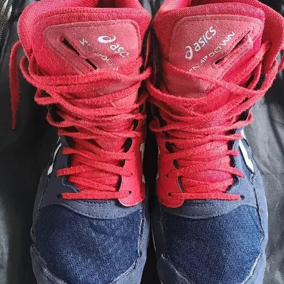 [BUNJANG] Asics Boxing & Wrestling Shoes Navy/Red 255mm / 아식스 복싱화 레슬링화 네이비와 레드 색상 255mm 사이즈