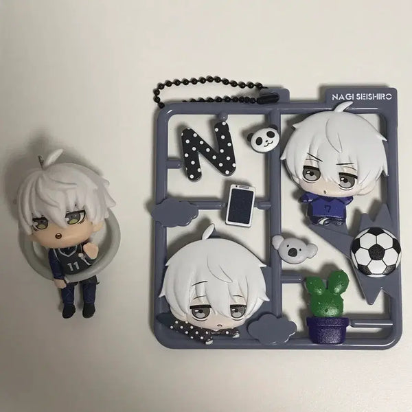 [BUNJANG] Blue Lock Nagi Seishiro Megahouse Flat Collection Keychain Vol. 1 Gacha Bundle Set / 일괄) 블루록 나기 세이시로 메가하우스 플랫 컬렉션 키체인 vol.1 가챠