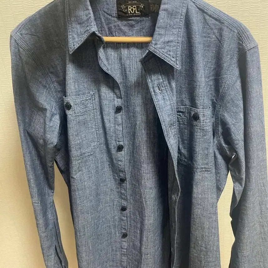 [BUNJANG] RRL Chambray Shirt Medium Blue / RRL 샴브레이 중청 m사이즈