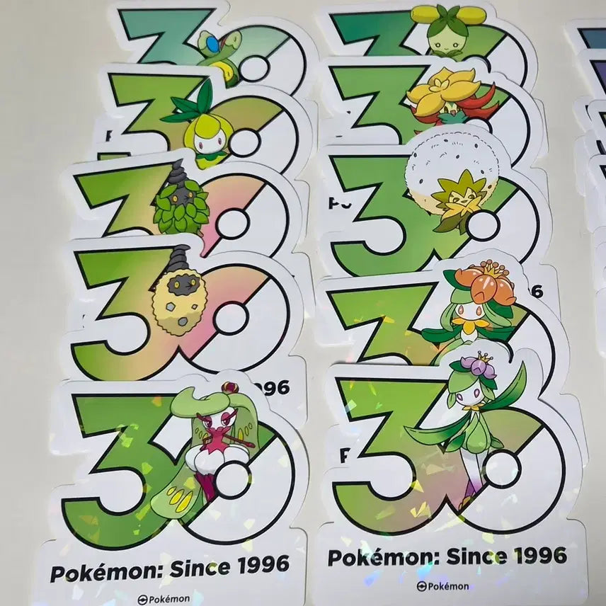 [BUNJANG] Pokemon 30th Anniversary Insect Type Sticker Set / 풀 벌레류 포켓몬 30주년 스티커 세트