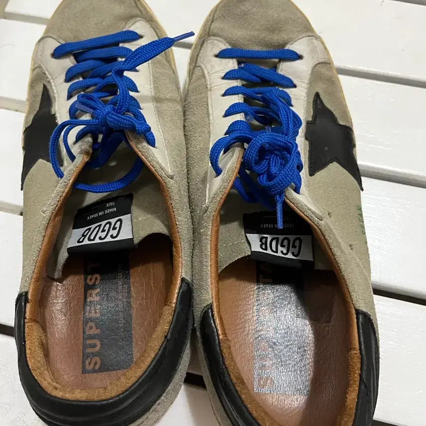 [BUNJANG] Golden Goose Superstar Suede Grey Black Star Sneakers (EU 43) / 골든구스 슈퍼스타 그레이/블랙 스니커즈