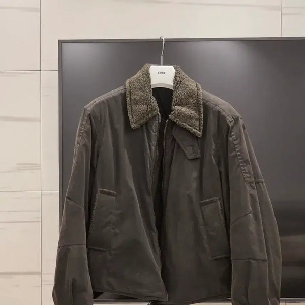 [BUNJANG] Coar Vintage Waxed Blouson Khaki L / 쿠어 빈티지 왁스드 블루종 카키 L