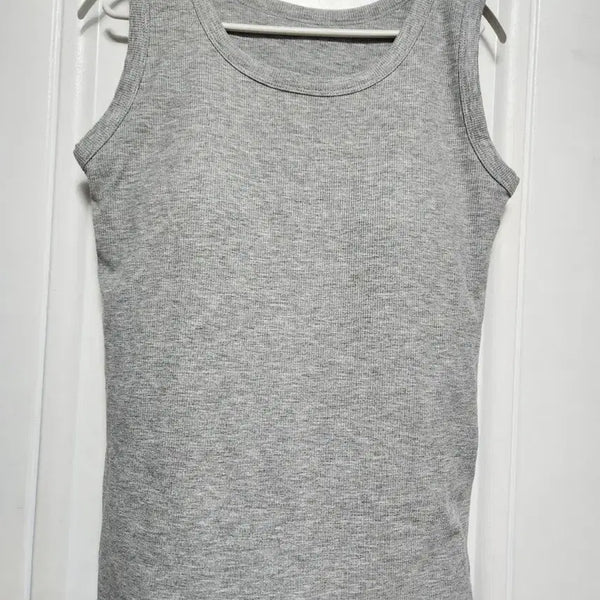 [BUNJANG] Georges Rech Ribbed Tank Top Gray / 죠르쥬레시  캡 나시  77(작음) 새거