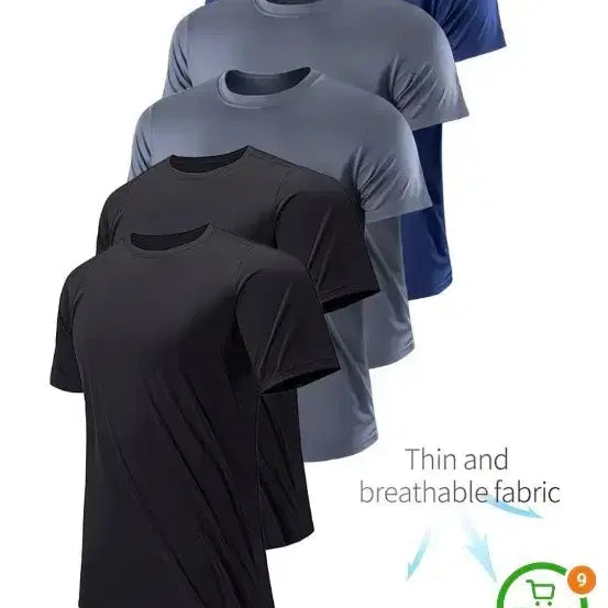 [BUNJANG] YUNTE Functional Short-Sleeve T-Shirt Set (5 Colors) / 기능성반팔티셔츠5종