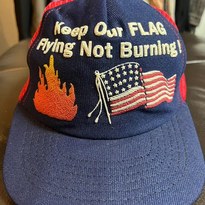 [BUNJANG] 1980s USA Vintage Embroidered Snapback / 80s USA 빈티지 자수캡