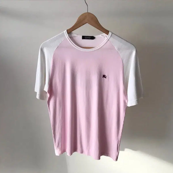[BUNJANG] Burberry Logo Back Print Raglan Short Sleeve T-Shirt / 버버리 로고 백프린팅 나그랑 반팔