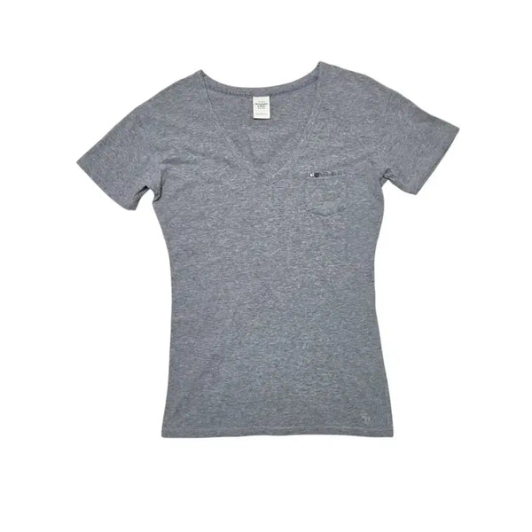 [BUNJANG] Abercrombie Y2K Fit & Flare V-Neck Short Sleeve T-Shirt / Abercrombie 아베크롬비 y2k 브이넥 딱붙 반팔 티셔츠