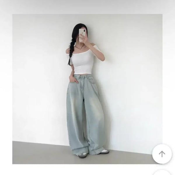 [BUNJANG] Denim Wide Pants / 와이드팬츠m
