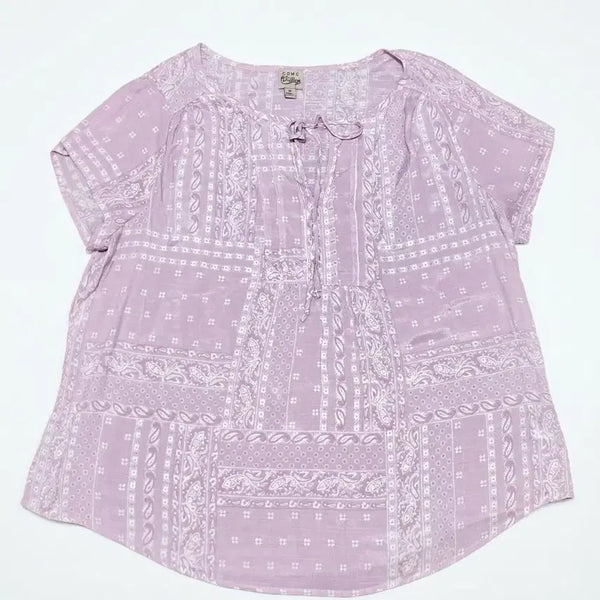 [BUNJANG] Pink Paisley Ethnic Blouse / 분홍색 페이즐리 에스닉 하구미 블라우스
