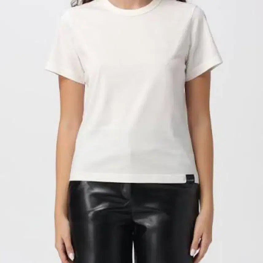 [BUNJANG] Courrèges AC Straight White T-Shirt / 꾸레쥬 ac 스트레이트 화이트 티셔츠