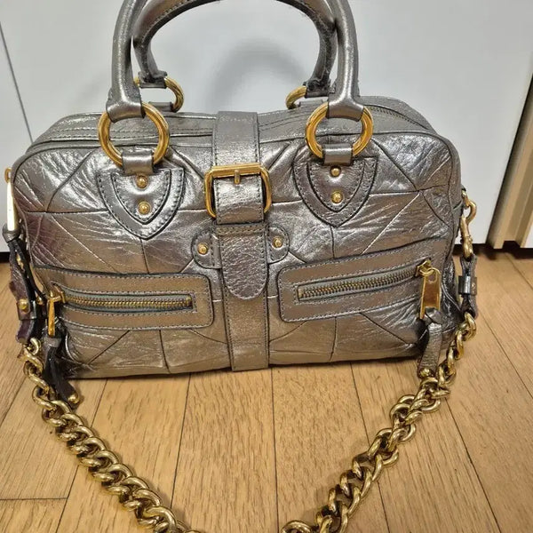 [BUNJANG] Marc Jacobs Tote Bag with Silver Chain Strap / 마크제이콥스  토트백 실버 체인 스트랩 포함