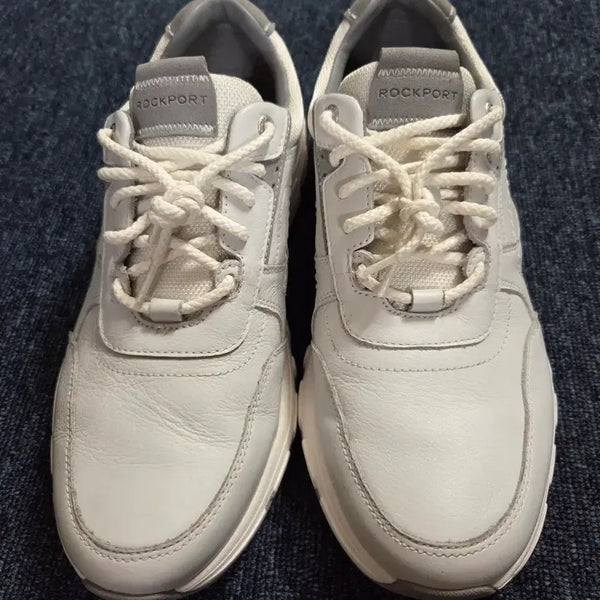 [BUNJANG] Rockport Men's Functional Leather Sneakers White US 9W / 락포트 남성 기능성 가죽 스니코즈 화이트