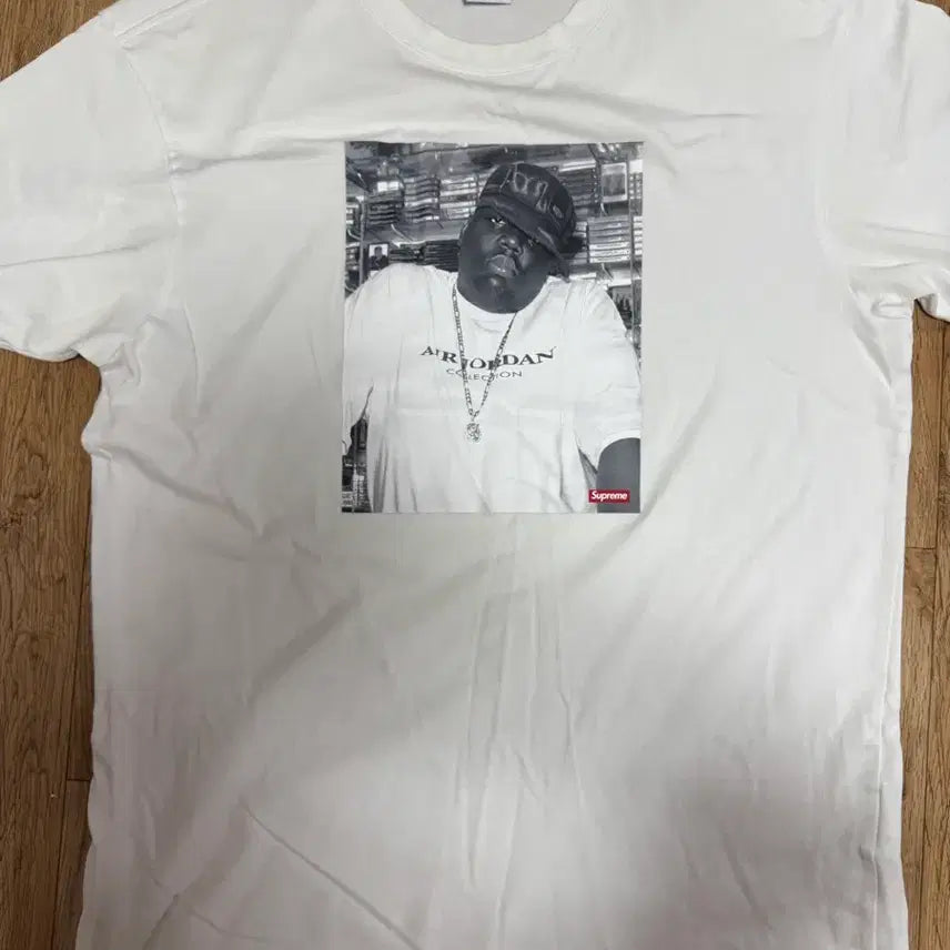 [BUNJANG] Supreme x Jordan Biggie Short Sleeve Top White M / 슈프림 x 조던 비기 숏슬리브 탑 화이트 24FW M