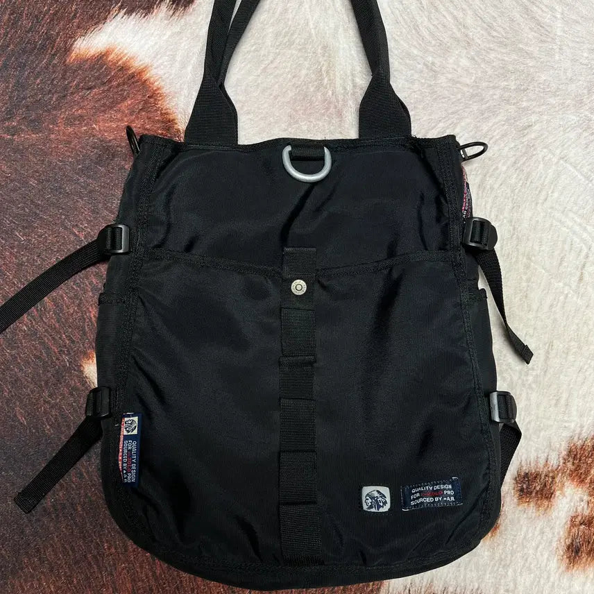 [BUNJANG] ZOLO Vintage Nylon Utility Tote Bag Black / ZOLO 빈티지 나일론 유틸리티 토트백 블랙