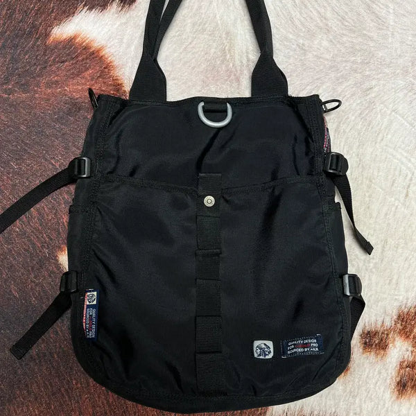[BUNJANG] ZOLO Vintage Nylon Utility Tote Bag Black / ZOLO 빈티지 나일론 유틸리티 토트백 블랙