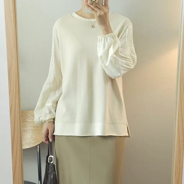 [BUNJANG] Rat By T. Women's Long Sleeve Blouse Knit (Wool Blend) / (88-98-165)래트바이티 여성 긴팔 블라우스 니트
