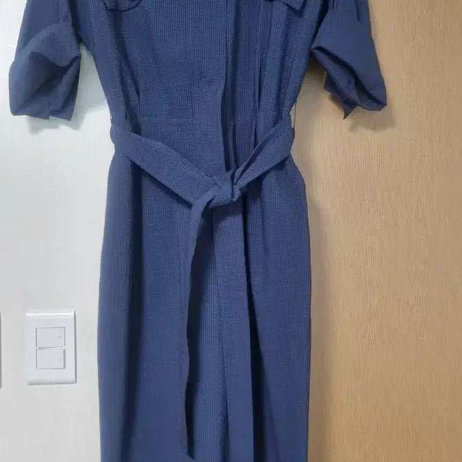 [BUNJANG] GIBI Seersucker Dress Navy / 기비 시어서커 원피스 55