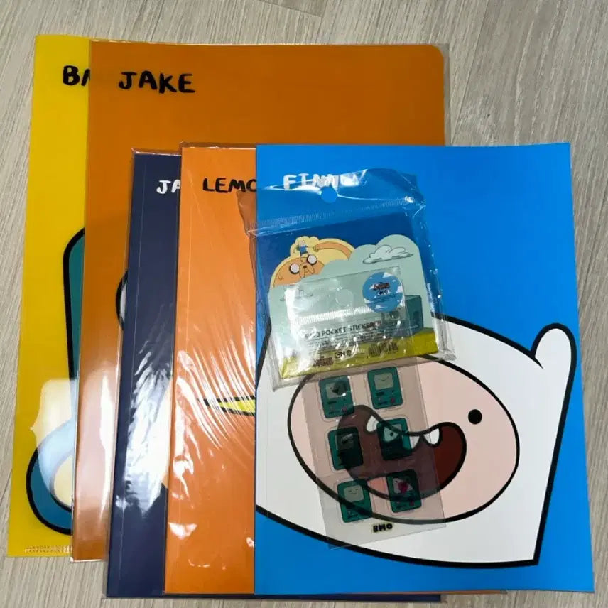 [BUNJANG] Adventure Time Finn Jake BMO Post-it Elza File Notebook Bundle Set / 핀과제이크 레몬백작 핀 제이크 비모 포스트잇 엘자파일 노트