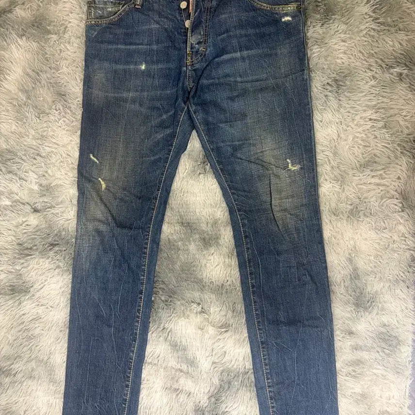 [BUNJANG] Dsquared2 Washed Denim Pants / [정품/52] 디스퀘어드2 워싱 데님 팬츠 (1회 착용 극미중고)