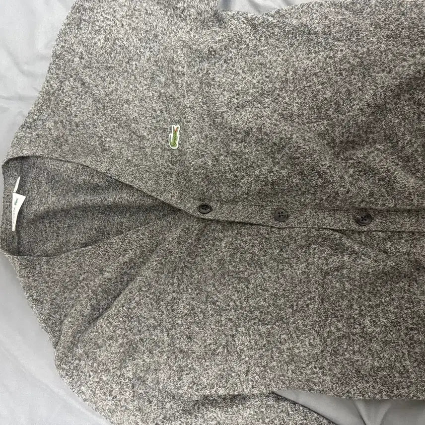 [BUNJANG] Lacoste Cardigan Grey L / 라코스테 가디건 그레이 L