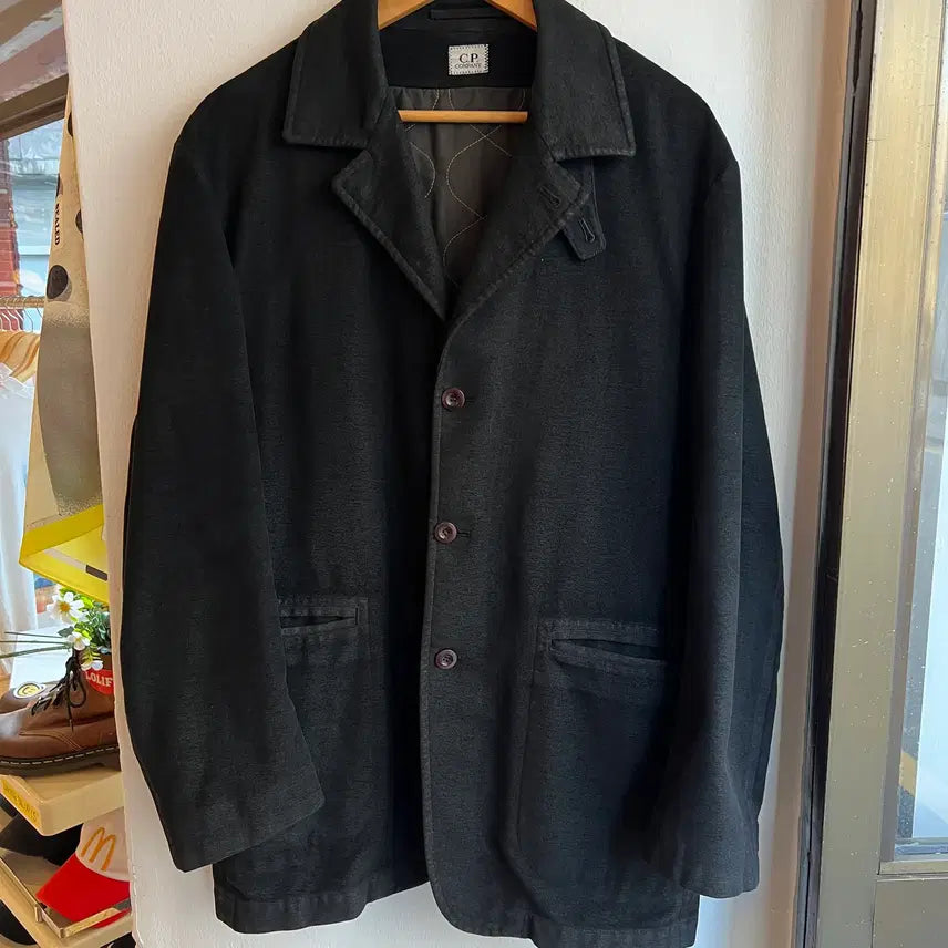 [BUNJANG] C.P. Company Vintage Suede Blazer Jacket Black Size 105 / [105] CP컴퍼니 빈티지 스웨이드 블레이저 자켓