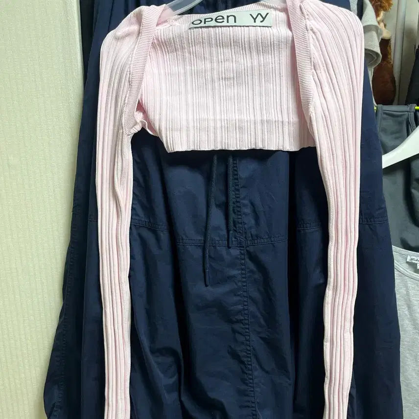 [BUNJANG] OpenYY Pink Bolero Cardigan / 오픈YY 핑크 볼레로 가디건