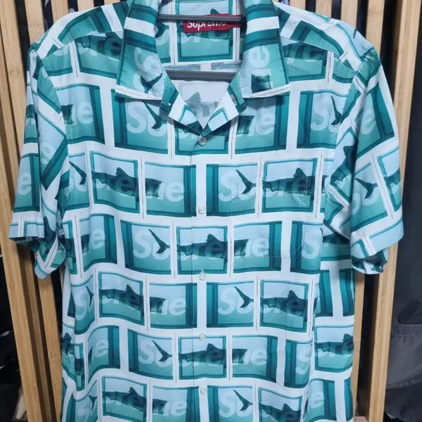 [BUNJANG] Supreme x Damien Hirst Short Sleeve Rayon Shirt White M / 슈프림 x 데미안 허스트 숏슬리브 레이온 셔츠 화이트 M