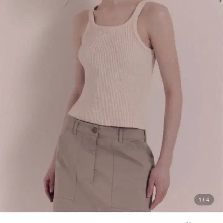 [BUNJANG] Nothing Written Keiro Boucle Sleeveless Top (Ivory) / 낫띵리튼 Keiro boucle sleeveless (Ivory)