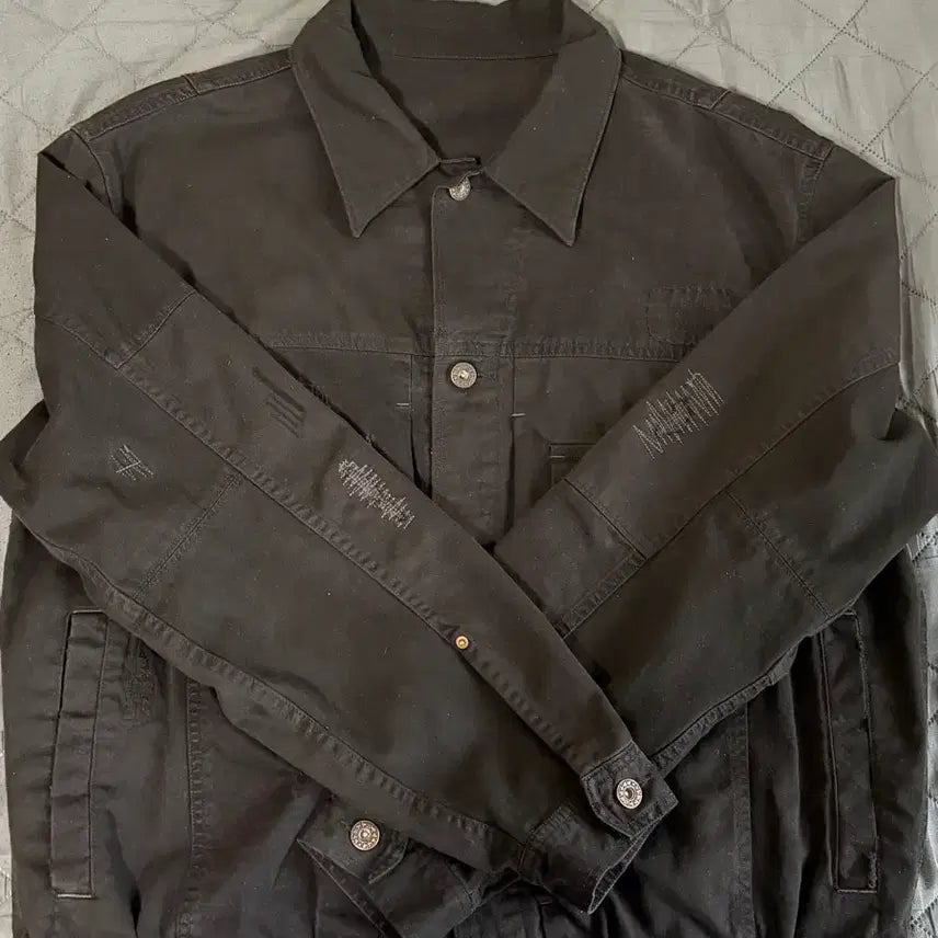 [BUNJANG] Politeu SASHIKO TRUCKER JACKET 2 (M) / 폴리테루 사시코 자켓(트러커) 2(M)