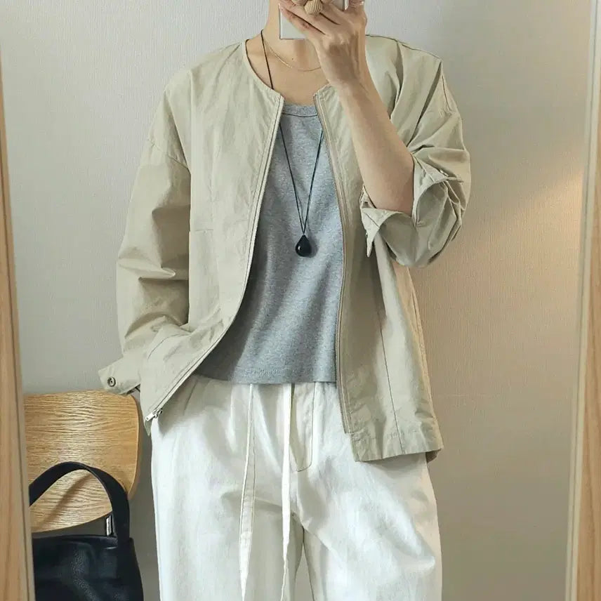 [BUNJANG] NINEONCE Women's Long-Sleeve Zip-Up Jacket / (F)나인온스 NINEONCE 여성 긴팔 집업 자켓