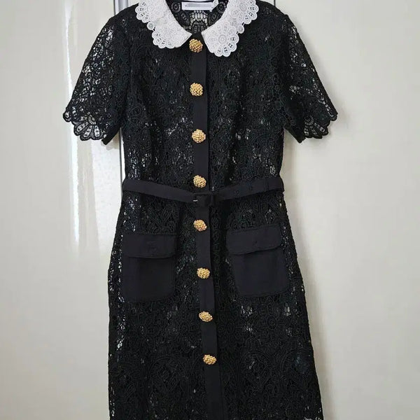 [BUNJANG] Imported Black Lace Dress / 수입의류 블랙 레이스 원피스