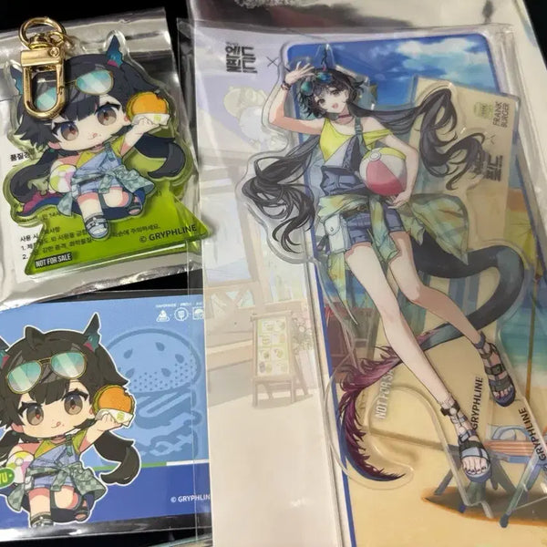 [BUNJANG] Endfield Frankburger Jin Cheon-woo Acrylic Stand + Keyring + Photocard + Popup Clear File Bundle Set / 엔드필드 프랭크버거 진천우 아크릴스탠드+키링+포카+팝업 클리어파일 세트 일괄